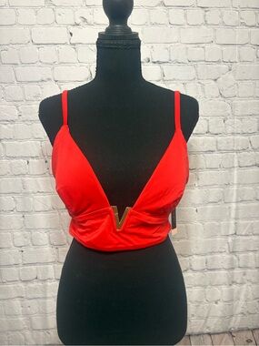 Victoria's Secret Red V-Plunge Bikini Top & Bottoms